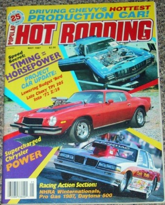 POPULAR HOT RODDING 1987 MAY - L88 VETTE, DICK LANDY